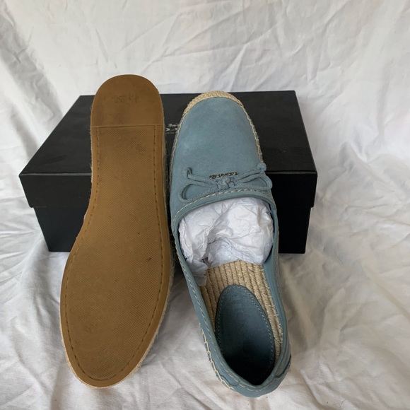 Coach Rae Cornflower Suede Espadrilles 7,5 - Picture 6 of 8